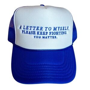 NEW 5 Panel High Crown Mesh Back Trucker Hat - Blue - OTTO CAP 39-165